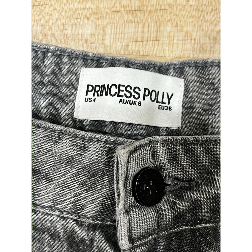 Princess Polly DNM Women''s Jeans Size 4 Wide Leg Charcoal Gray Wash